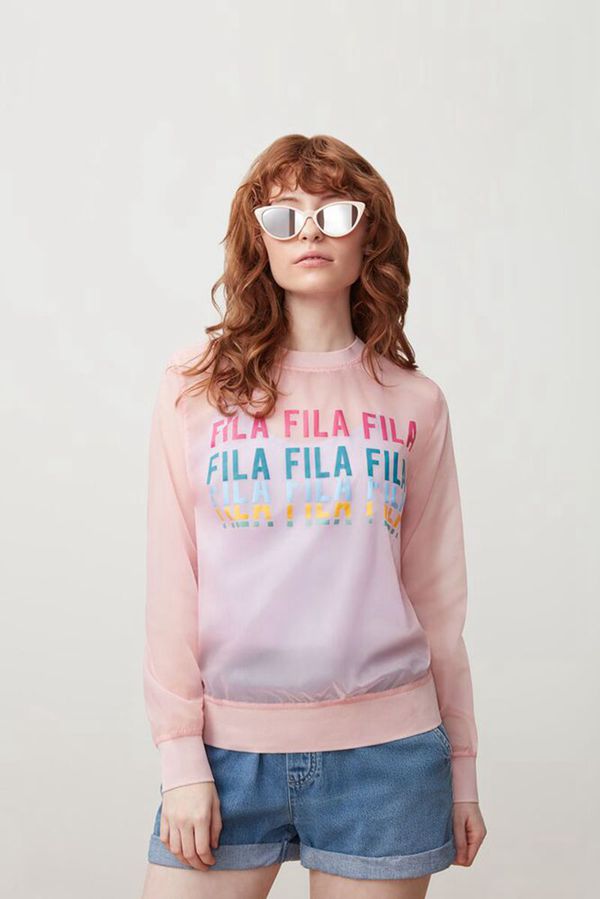 Fila Sol Sheer Woven Women's Sweatshirts - White,NZ 502-75196